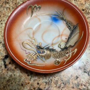 Vintage Japan Dragon Were Hand Painted Coffee Cup and Saucer set.